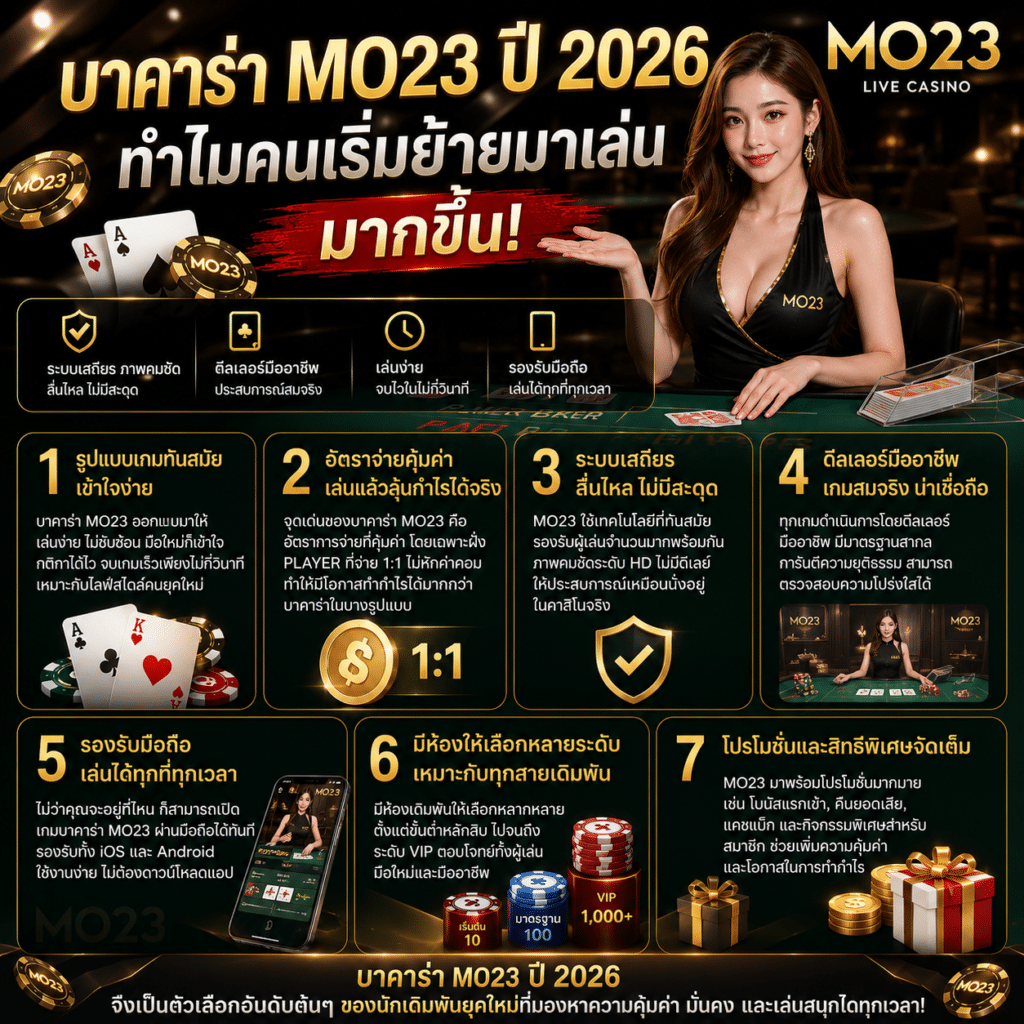 บาคาร่า MO23 ปี 2026 ทำไมคนเริ่มย้ายมาเล่นมากขึ้น
